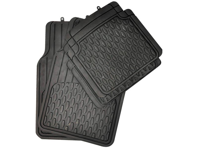 Autogear 4 Piece Black Rubber Mat Set - Front And Rear