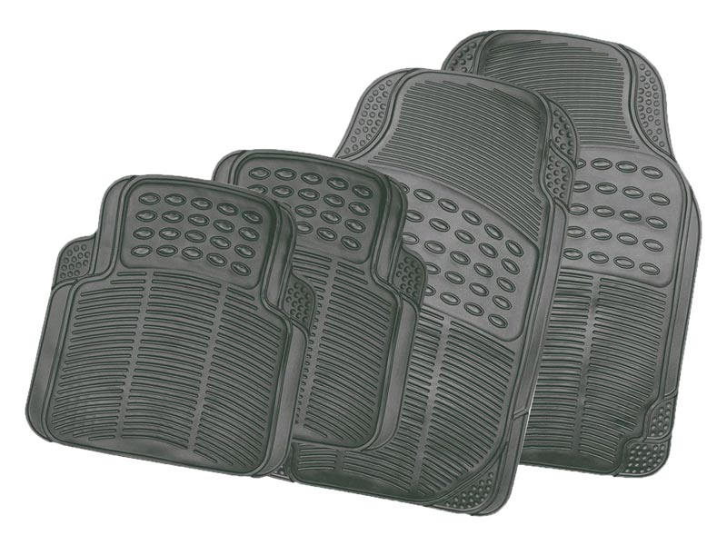 Autogear 4 Piece Grey PVC Car Mat Set