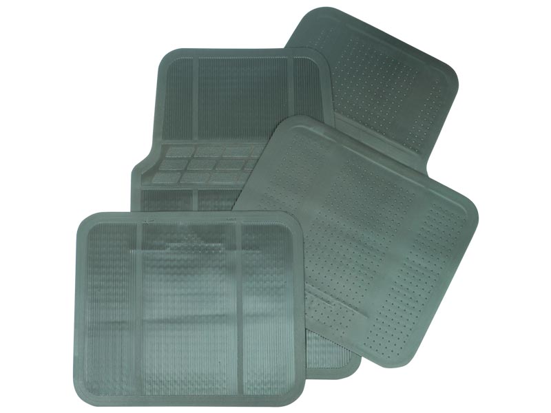 Autogear 4 Piece Grey PVC Mat Set