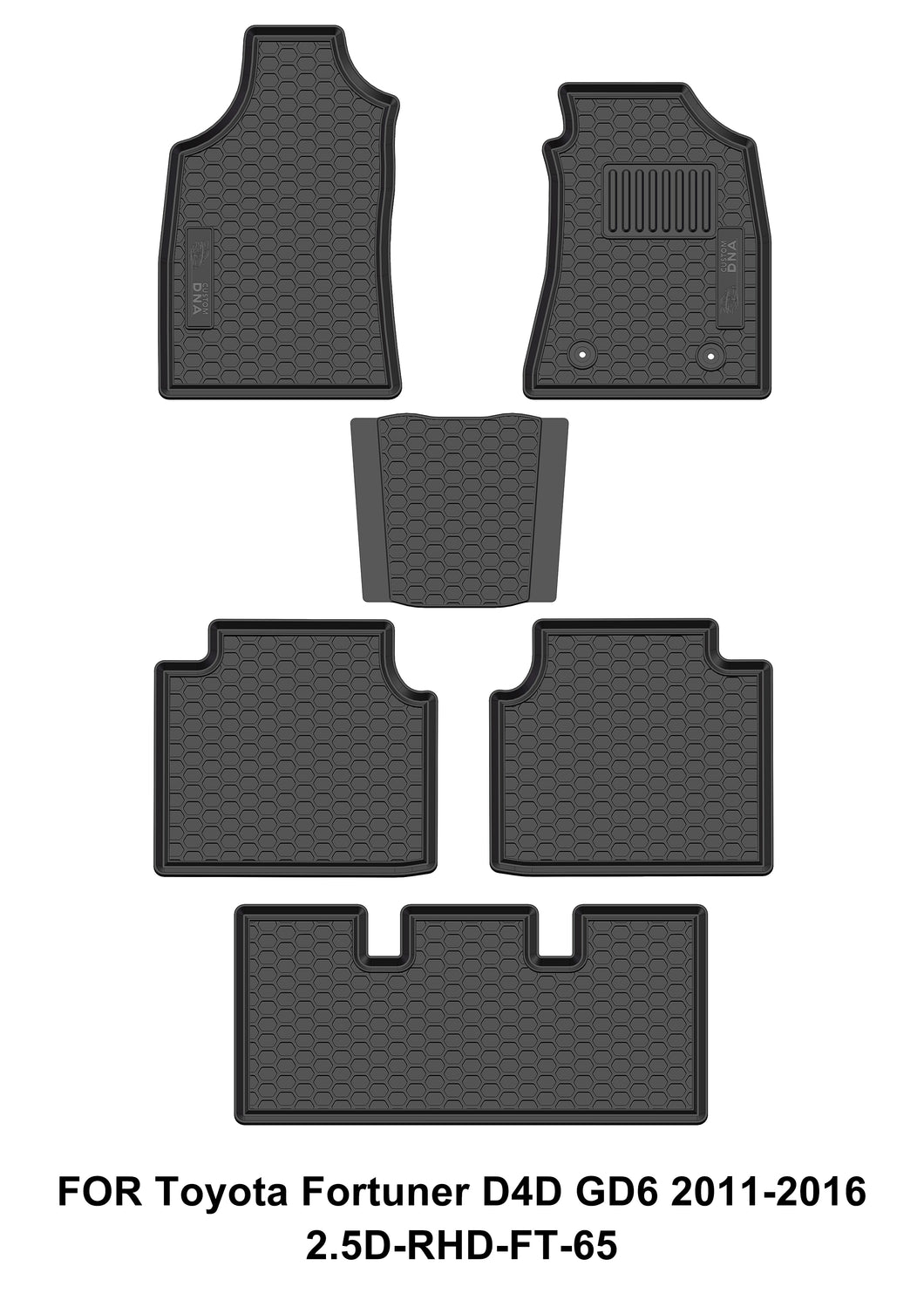Custom DNA Fortuner D4D GD6 2011-2016 Black Mat Set