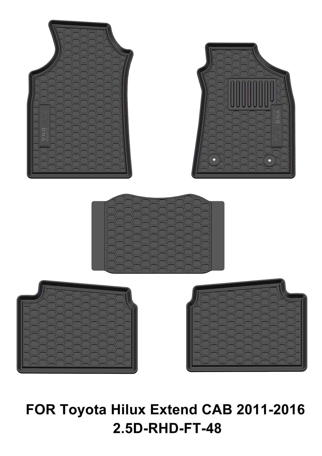 Custom DNA Toyota Hilux Extend Cab 2011-2016 Black Mat Set