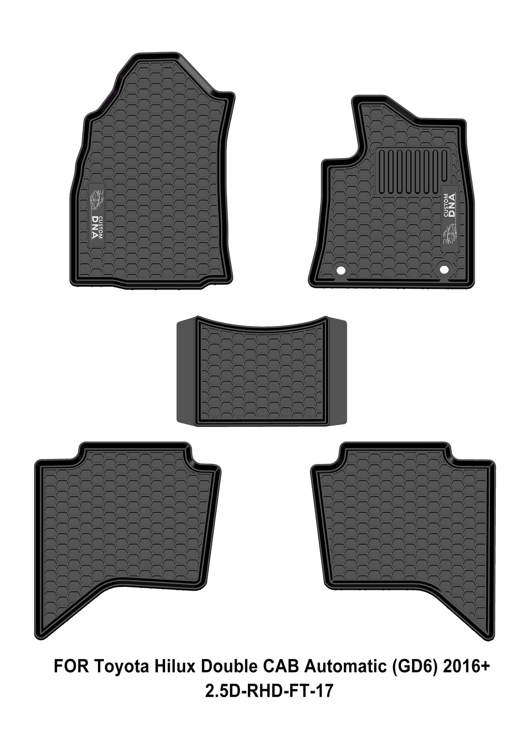Custom DNA Hilux Double Cab Auto GD6 2016+ Black Mat Set