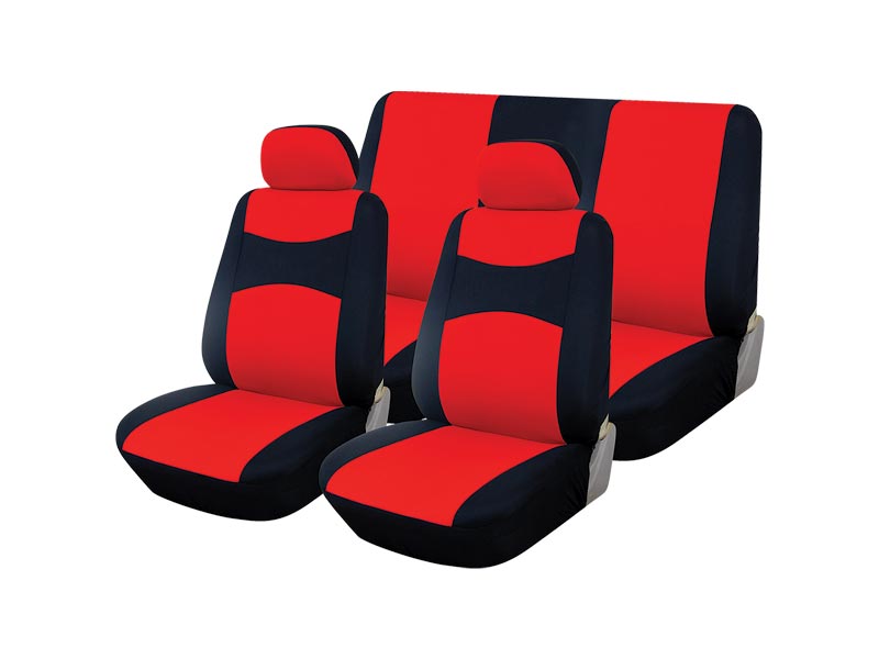 Autogear 6 Piece Black/Red Promo Seat Cover Set
